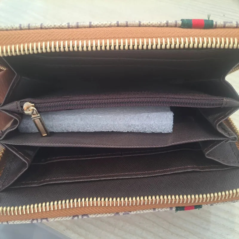 European American Elegant Clutch Bag Long Wallet with GD Name – شنط صغيرة | Clutch شنطة | Coach Bag | كلتش