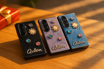 Luxury 3D Pearl & Rhinestone Case – Glamorous Sparkle Edition جراب فاخر بلآلئ وأحجار لامعة ثلاثية الأبعاد – إصدار متألق