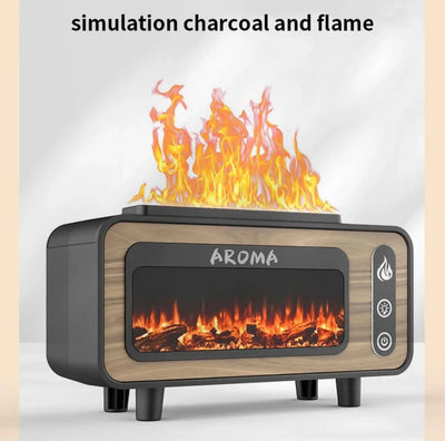 Aroma Fireplace Air Humidifier | Portable Mist Maker | مرطب هواء بمدفأة عطرية محمول