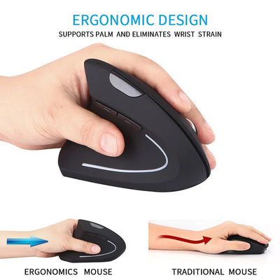 Left Hand Vertical Wireless Mouse | ماوس لاسلكي عمودي لليد اليسرى