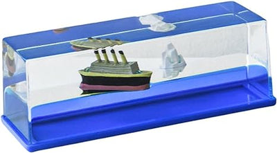 Cruise Ship Blue – Fluidscape Desk Ornament | زجاجة ديكور سفينة كروز زرقاء