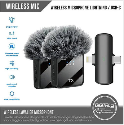 Wireless Microphone Set – ميكروفون لاسلكي للصوت النقي والتسجيل (Wireless Microphone Set – Clear Sound & Recording)