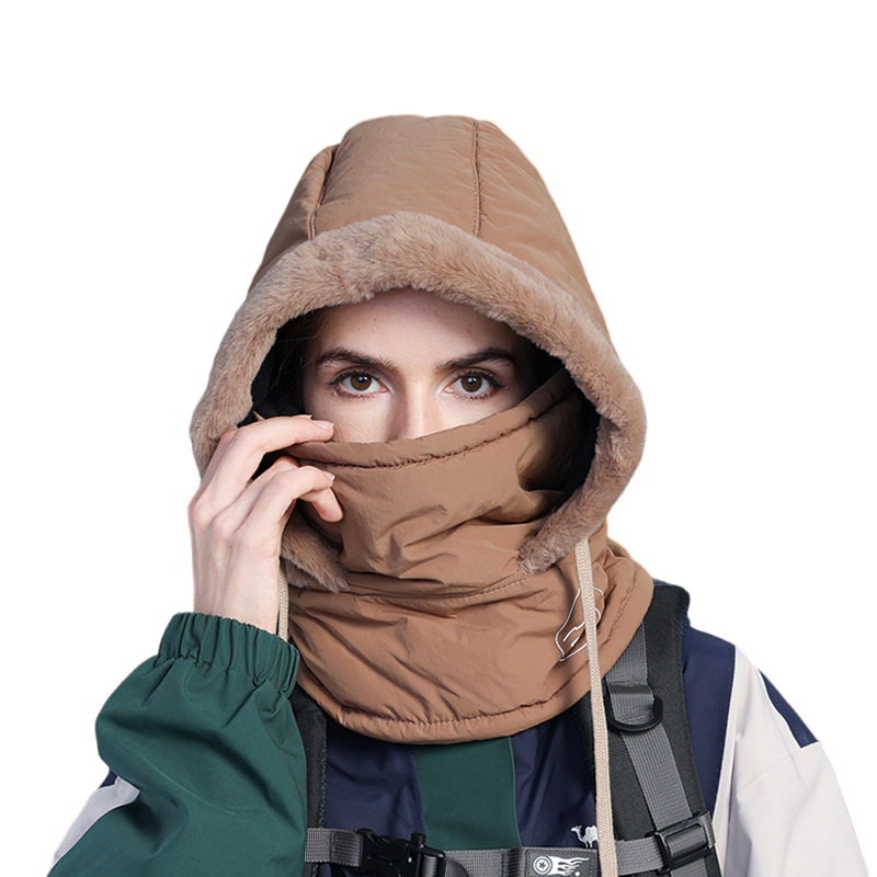 Cold Weather Thermal Balaclava Men Women Scarf Winter Windproof Hat Plush Neck Warmer Adjustable Ski Full Face Mask Outdoor Cap