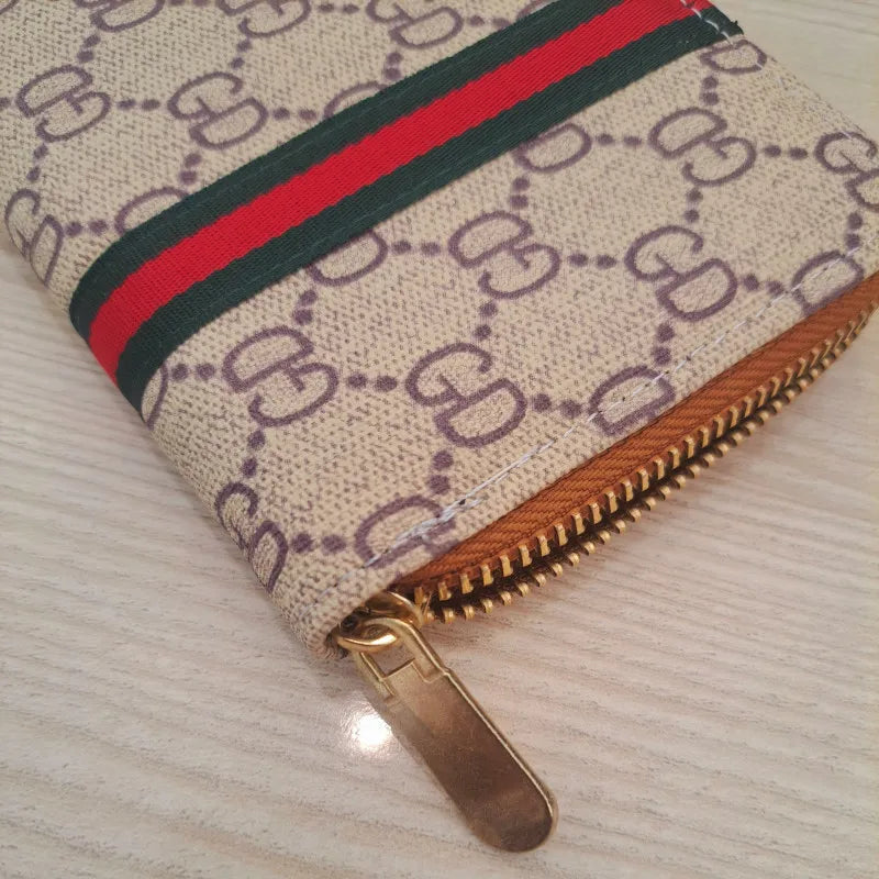 European American Elegant Clutch Bag Long Wallet with GD Name – شنط صغيرة | Clutch شنطة | Coach Bag | كلتش