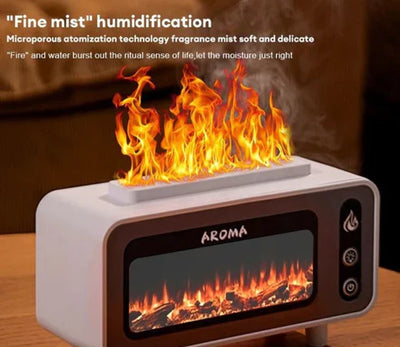 Aroma Fireplace Air Humidifier | Portable Mist Maker | مرطب هواء بمدفأة عطرية محمول