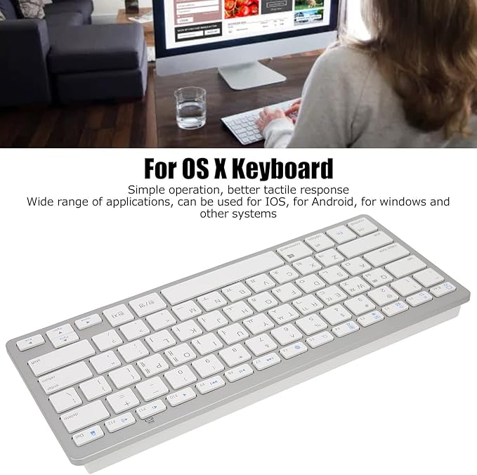 Universal Portable Wireless Keyboard – Rechargeable Elegant Design | كيبورد لاسلكي عالمي محمول