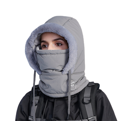 Cold Weather Thermal Balaclava Men Women Scarf Winter Windproof Hat Plush Neck Warmer Adjustable Ski Full Face Mask Outdoor Cap