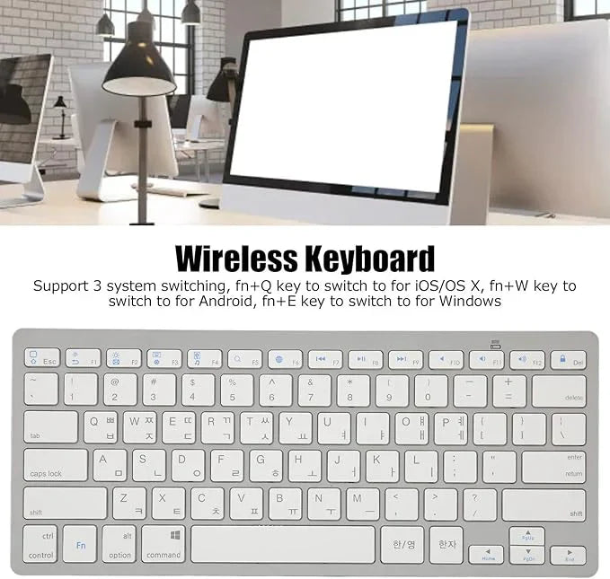 Universal Portable Wireless Keyboard – Rechargeable Elegant Design | كيبورد لاسلكي عالمي محمول