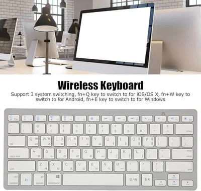 Universal Portable Wireless Keyboard – Rechargeable Elegant Design | كيبورد لاسلكي عالمي محمول