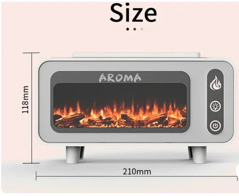 Aroma Fireplace Air Humidifier | Portable Mist Maker | مرطب هواء بمدفأة عطرية محمول