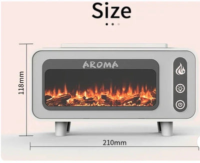 Aroma Fireplace Air Humidifier | Portable Mist Maker | مرطب هواء بمدفأة عطرية محمول