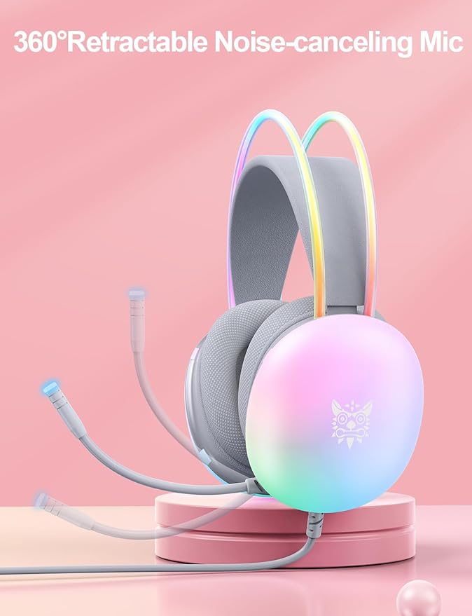 GlowPlay – RGB Gaming Headphones for Immersive Sound جلو بلاي – سماعات ألعاب بإضاءة RGB لتجربة صوت غامرة