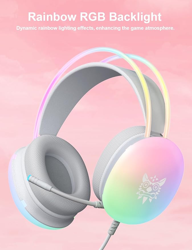 GlowPlay – RGB Gaming Headphones for Immersive Sound جلو بلاي – سماعات ألعاب بإضاءة RGB لتجربة صوت غامرة