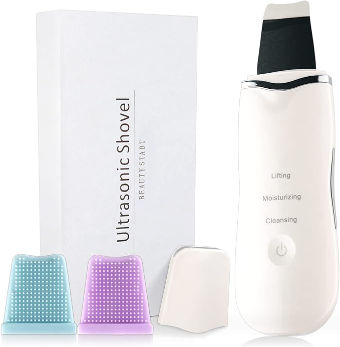 🌸 3-in-1 Ultrasonic Facial Skin Scrubber | جهاز تنظيف الوجه & ماسك للبشرة 🌸