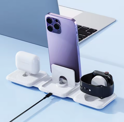 3-in-1 Apple Charger – Foldable Magnetic Fast Charging Station - شاحن آبل 3 في 1 – محطة شحن سريعة مغناطيسية وقابلة للطي