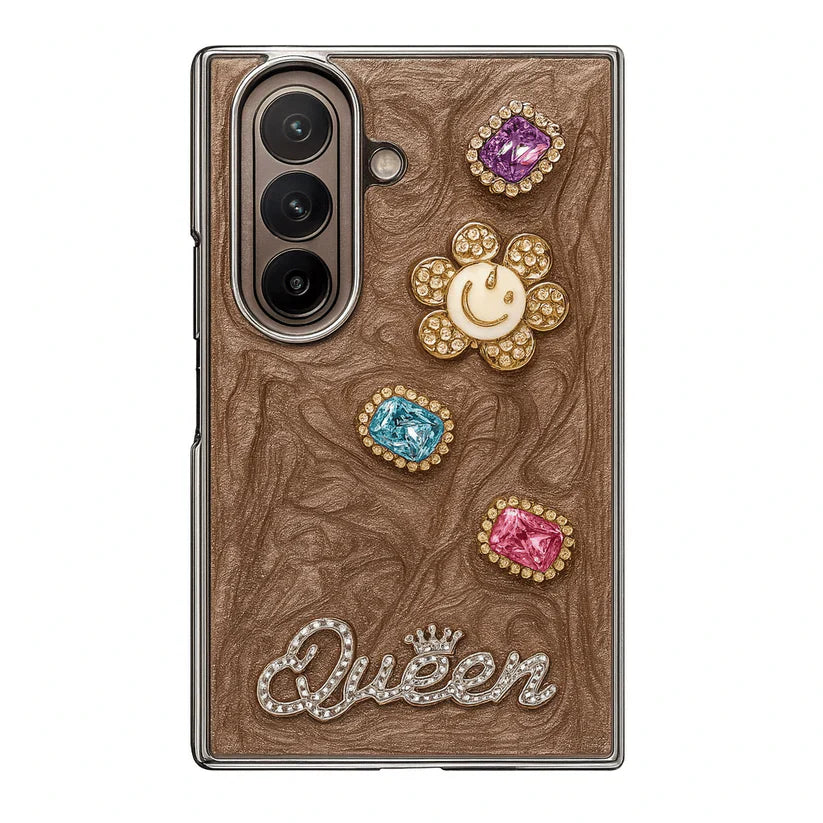 Luxury 3D Pearl & Rhinestone Case – Glamorous Sparkle Edition جراب فاخر بلآلئ وأحجار لامعة ثلاثية الأبعاد – إصدار متألق