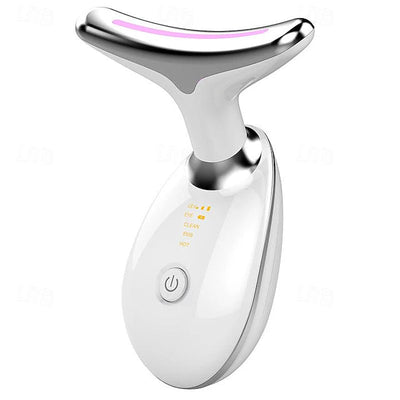 7-Color LED Neck & Face Lifting Massager – Anti-Aging, Heat & Vibration Therapy جهاز تدليك الرقبة والوجه بـ ٧ ألوان LED – لمقاومة التجاعيد مع حرارة واهتزاز
