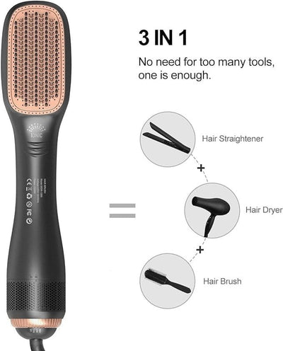 SmoothPro™ – 2-in-1 Hair Dryer & Straightening Brush with Ion Care سوث برو™ – فرشاة تصفيف الشعر 2 في 1 مع تقنية الأيونات للعناية الفائقة
